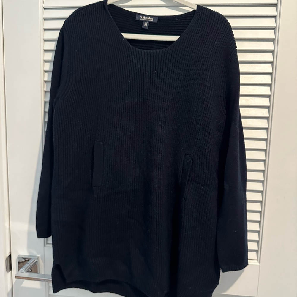 MaxMara Midnight Navy Ribbed Sweater